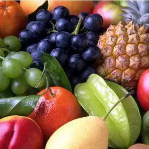 Tropical fruits on display